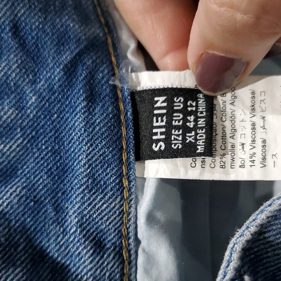 WIDE LEG DENIM BLUE JEANS SIZE 12 - Picture 6 of 7